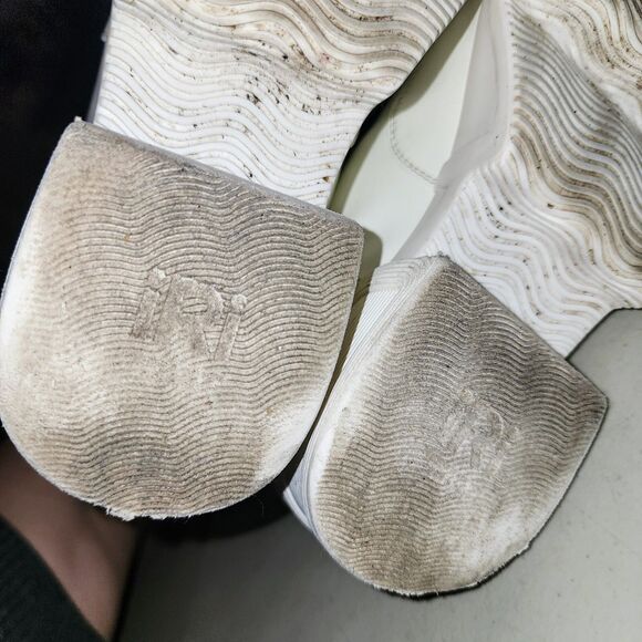 iRi AROM 6.5 White Patent Lace Up Wavy Sole Space Futuristic Ankle Boots Italy - Picture 11 of 15